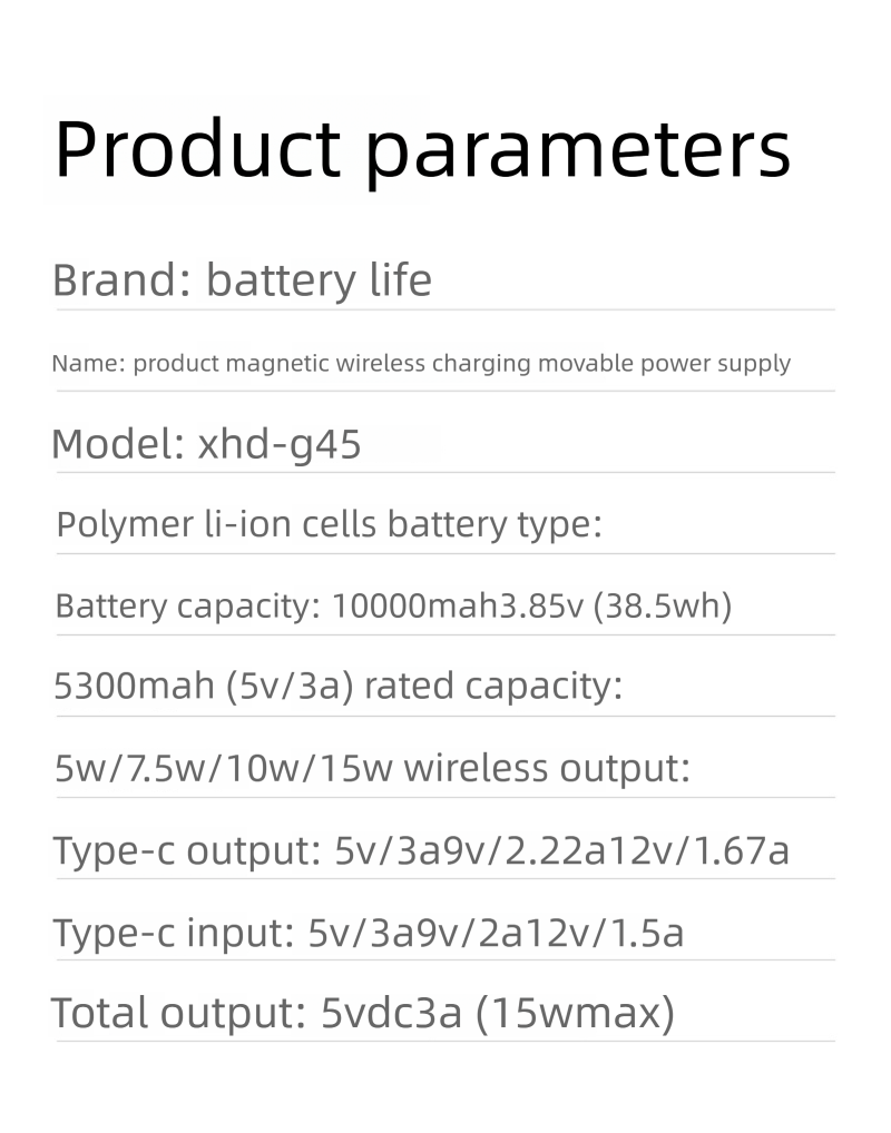Novo banco de energia magnético ultrafino e rápido, 10000mAh, grande capacidade, carregamento sem fio, compatível com Huawei_voghion.com