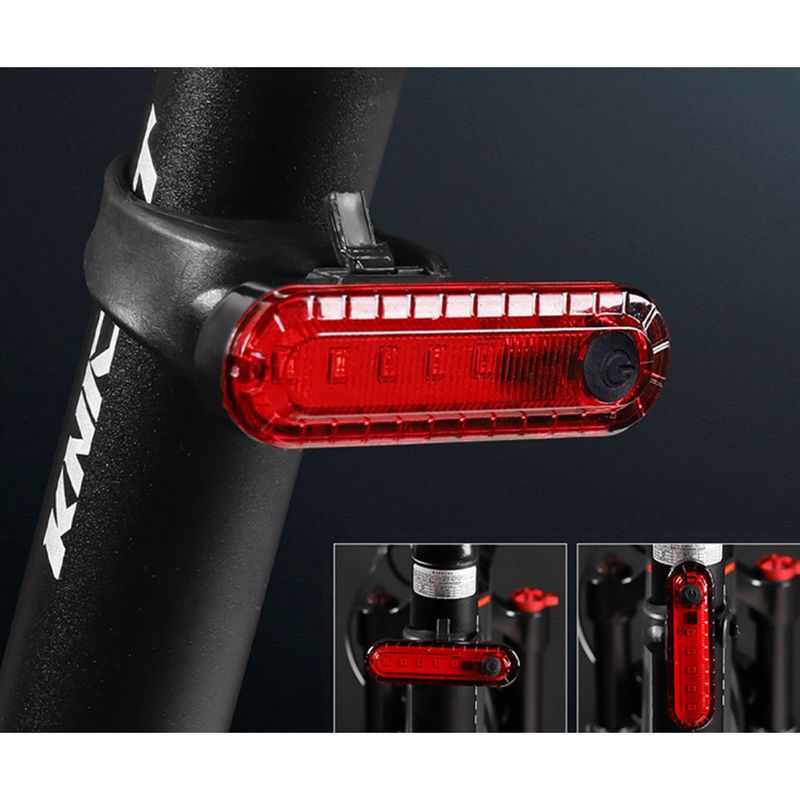 056 Équipement de vélo de montagne USB Chargement arrière de vélo Feu d'avertissement de conduite de nuit_voghion.com