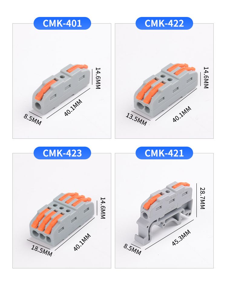 10Pcs C 42 Quick Splicing Multiplex Butt Wire Connector Universal Compact Conductor Press Home Terminal Blocks_voghion.com