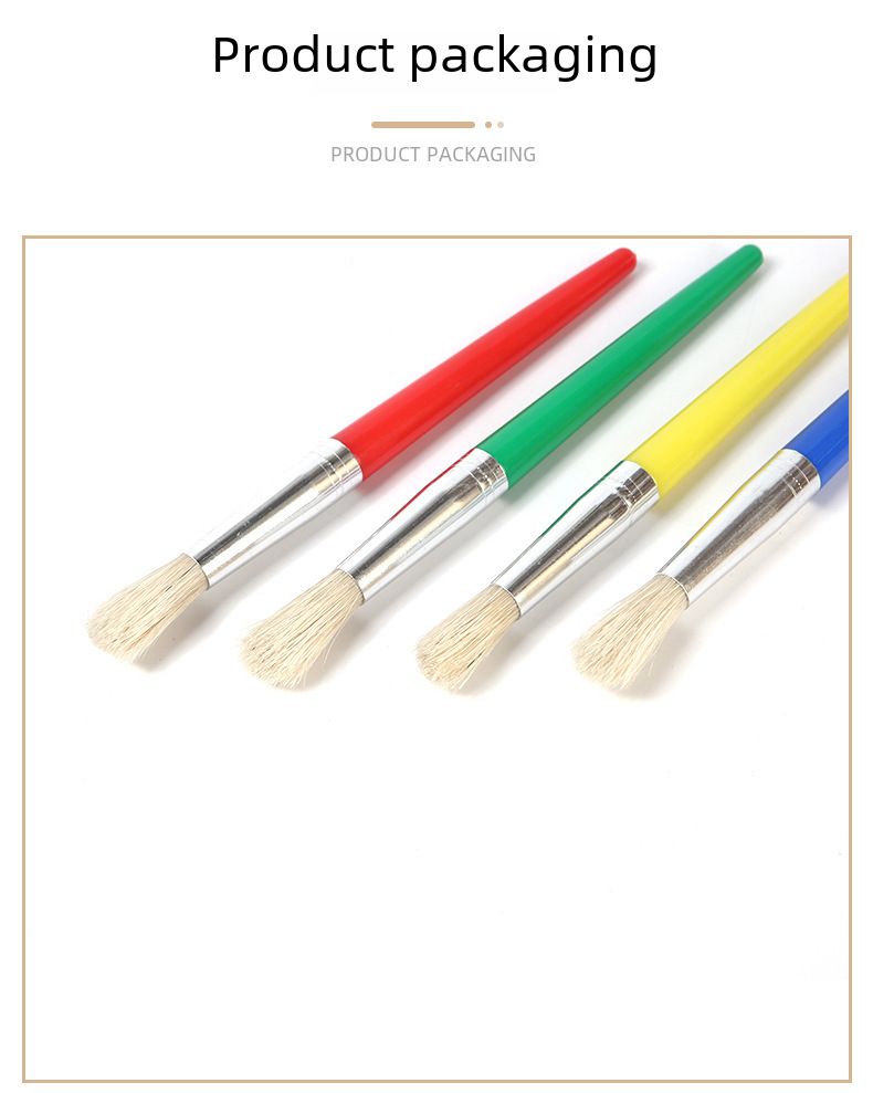 Pinceau transfrontalier pour enfants, stylo graffiti DIY, 4 têtes rondes, poils de porc, peinture à l'huile, acrylique, gouache, stylo aquarelle, fabricants en gros_voghion.com