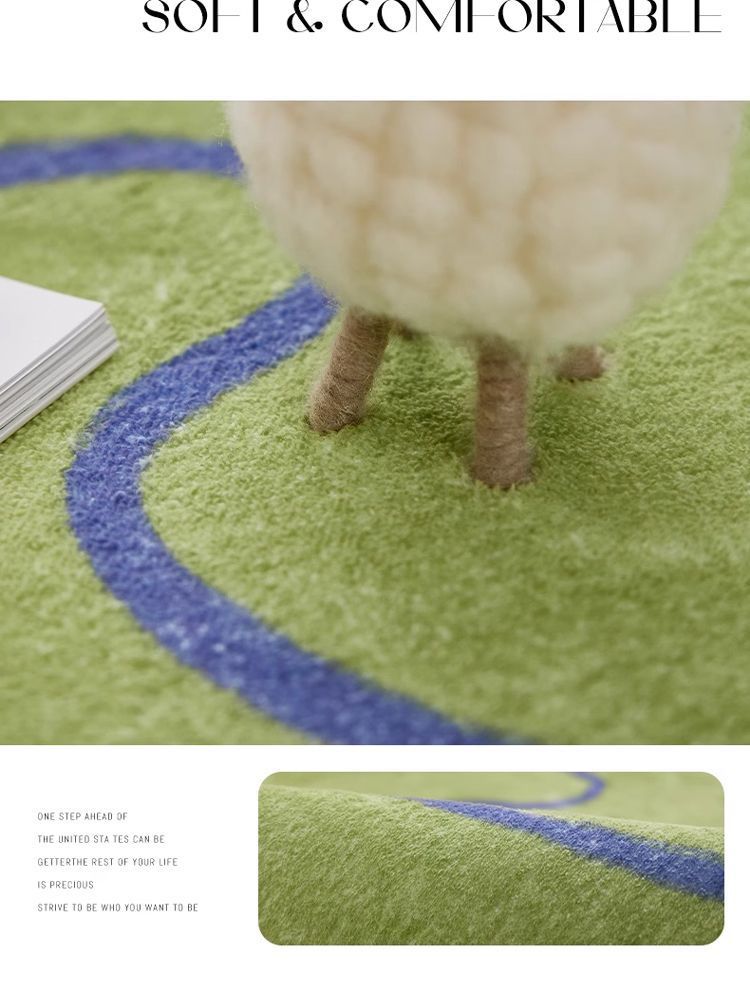 Teppich Unregelmäßig geformter Teppich Wohnzimmer Schlafzimmer Nachttischdecke Home Sofa Couchtisch Großflächige Bodenmatte Kostenlos Waschen und Abwischen_voghion.com