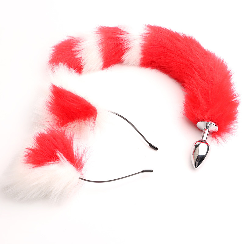 2 pezzi carino nuovo coda di volpe plug anale orecchie di gatto fasce set erotico cosplay giocattoli sessuali per donne_voghion.com