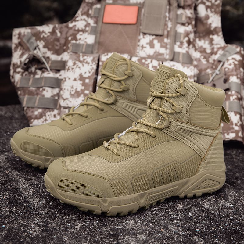 Grenzüberschreitende übergroße Militärstiefel, atmungsaktive taktische Stiefel, Outdoor-Wanderstiefel für Spezialkräfte, verschleißfeste Trainingskampfstiefel_voghion.com