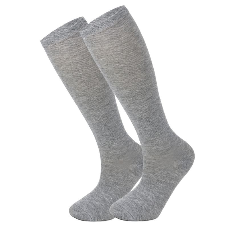 Medias de compresión de tres barras - Medias de rendimiento hasta la rodilla (fútbol, danza y golf, 15-20 mmHg)_voghion.com