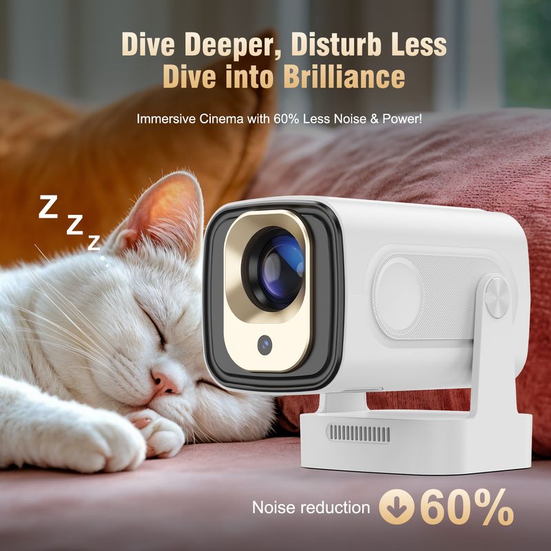 HY260 Android 11 Projector 4K Native 1080P Auto Focus Native 330ANSI Dual Wifi BT5.4 Air Mouse Voice Home Outdoor Movie_voghion.com