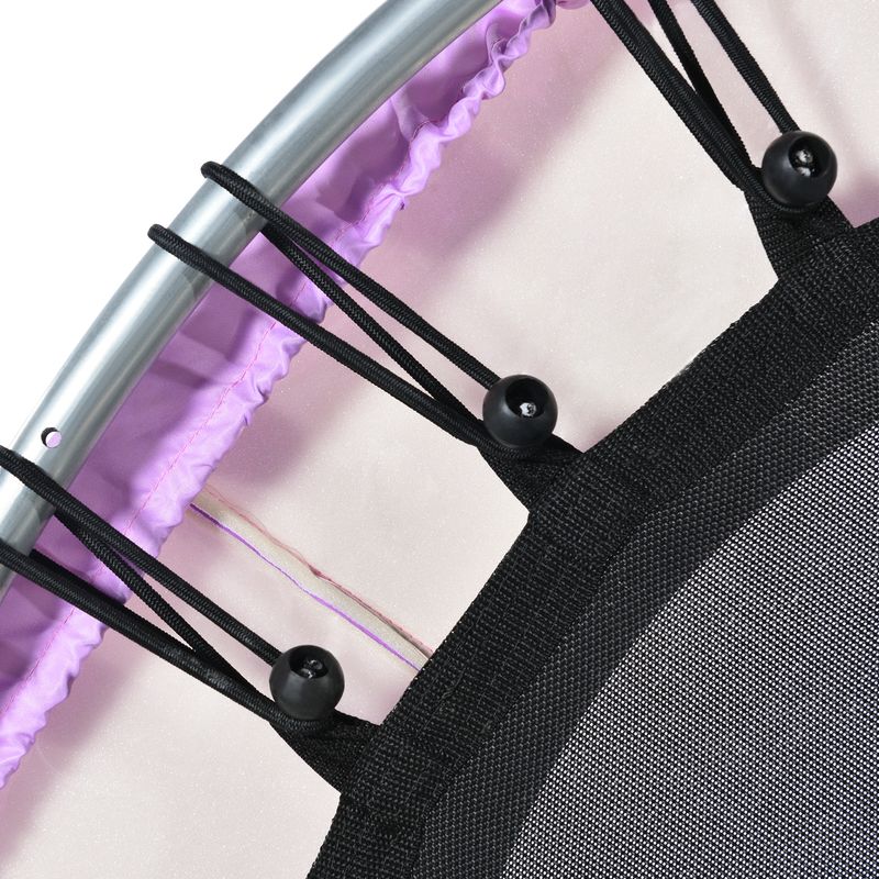 Rundes Gartentrampolin Für Innen- Und Außenbereich, Verzinkter Stahl, Bis 50 Kg, Lila/Grau_voghion.com
