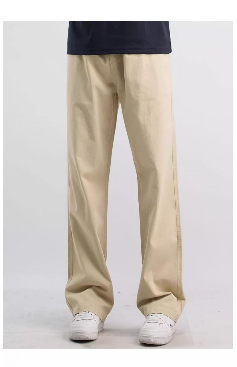 2024 New Spring Men's Casual Khaki Loose Straight Versatile Trendy Pants_voghion.com