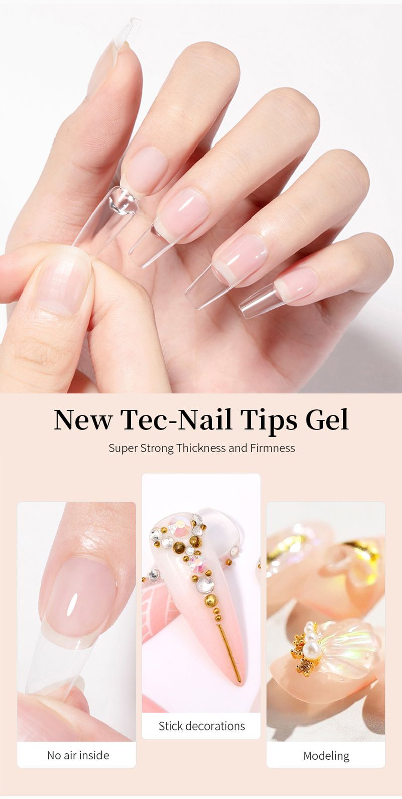 Nagelkleber, Nailart-Schlauchpflaster, Nagellackkleber, Nagelstück, Klebekleber, Nailart-Pflaster, entfernbar, ohne den Nagel zu verletzen_voghion.com