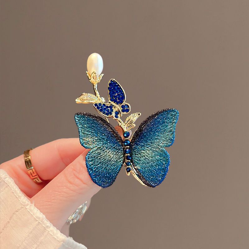 Schmetterling Stickerei High-End-Brosche Temperament High-End Retro Anzug Pin Brosche Anti-Licht Neue Accessoires_voghion.com