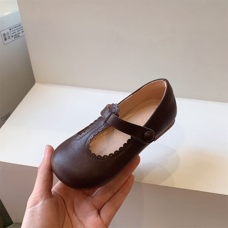 Kinder schuhe Flacher mund kinder leder schuhe kleine prinzessin einzelnen schuhe für mädchen_voghion.com