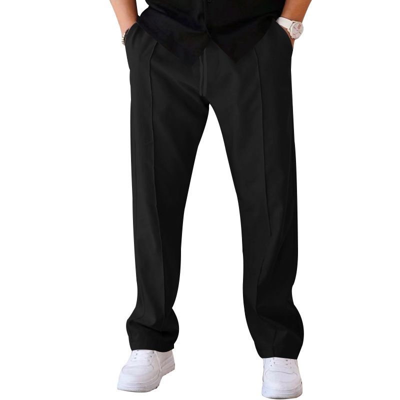 Pantalones deportivos rectos informales holgados de primavera y verano para hombre, talla grande, pierna larga, estilo americano_voghion.com