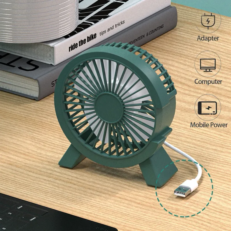 Elektrischer tragbarer Kühllüfter für Laptops, leiser USB-Lüfter für das Home Office, Outdoor-Desktop-Kühler, Camping, Mini-Luftgeräte_voghion.com