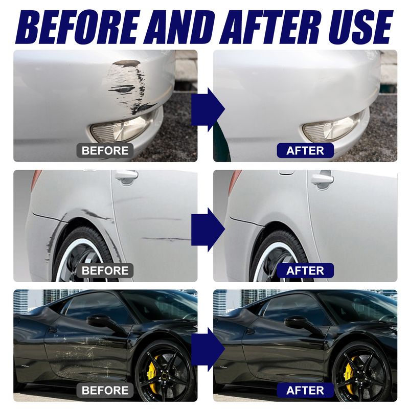 Rayhong 2pcs/set Car Scratch Remover, Demarking Abrasives Polishing Paint Retouching Paint Scratches Wax Scratches_voghion.com