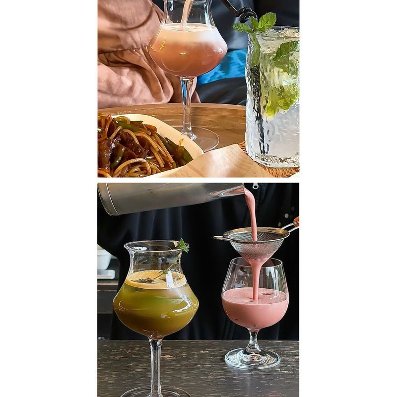 Reverse Mouth Custom Drink Wind High Foot Glass Iced Americano Latte Coffee Personalized Craft Beer Cup_voghion.com