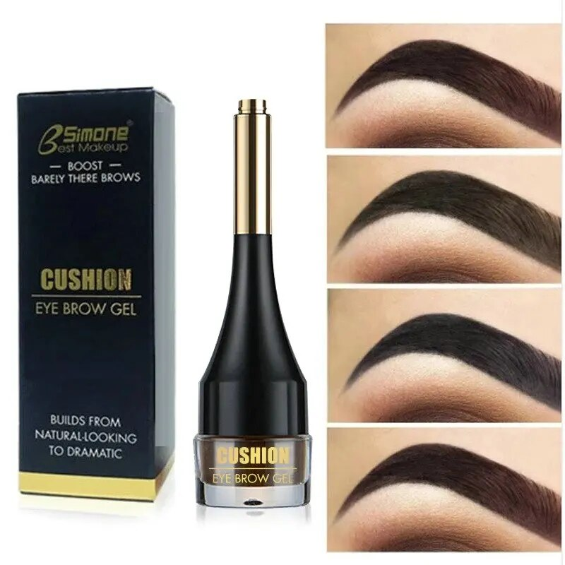 4 Kleuren Bruin Zwart Wenkbrauw Crème Enhancers Waterdicht Langdurige Luchtkussen Kleurstof Wenkbrauwen Gel Getinte Make-Up Vloeibare Wenkbrauwen_voghion.com
