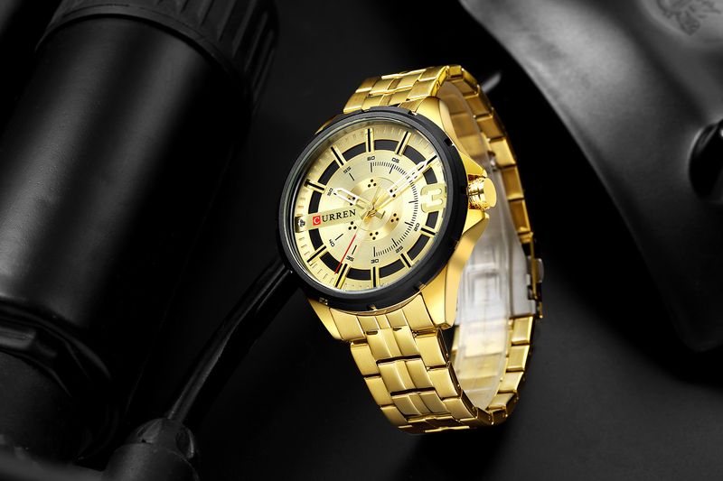 Men's Stainless Steel Waterproof Watch With Large Dial, Minimalist Design, Quartz Movement For Business And Casual Wear_voghion.com