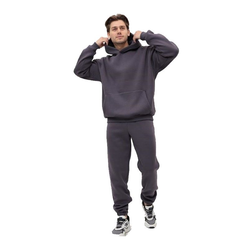 Herren-Kapuzenpullover-Jogging-Set – Fleecegefütterter Kapuzenpullover und Lounge-Hose zum Laufen, fürs Fitnessstudio und als Freizeitkleidung_voghion.com
