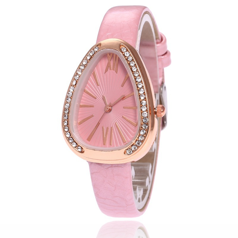 Nuovo orologio da donna business con doppia fila di diamanti e testa di serpente, scala romana, cinturino in pelle fine_voghion.com