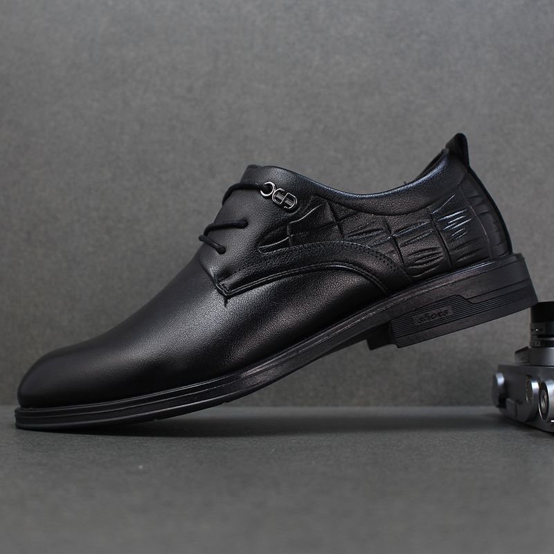 Euro Step 2025 Leder Herren Formale Höhe Erhöhen Hochzeit Bräutigam Derby Schuhe 1082 Business Casual_voghion.com