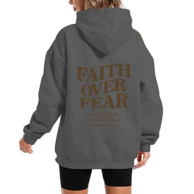 Unisex Fleece-Lined Hoodie With Kangaroo Pocket – Oversized Pullover Sweatshirt With Bold Letter Print For Streetwear & Casual Comfort_voghion.com