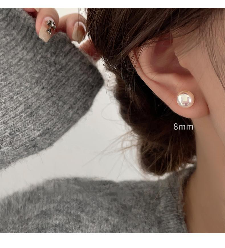 Orecchini di perle rosa a forma di Mantou orecchini di lusso in argento_voghion.com