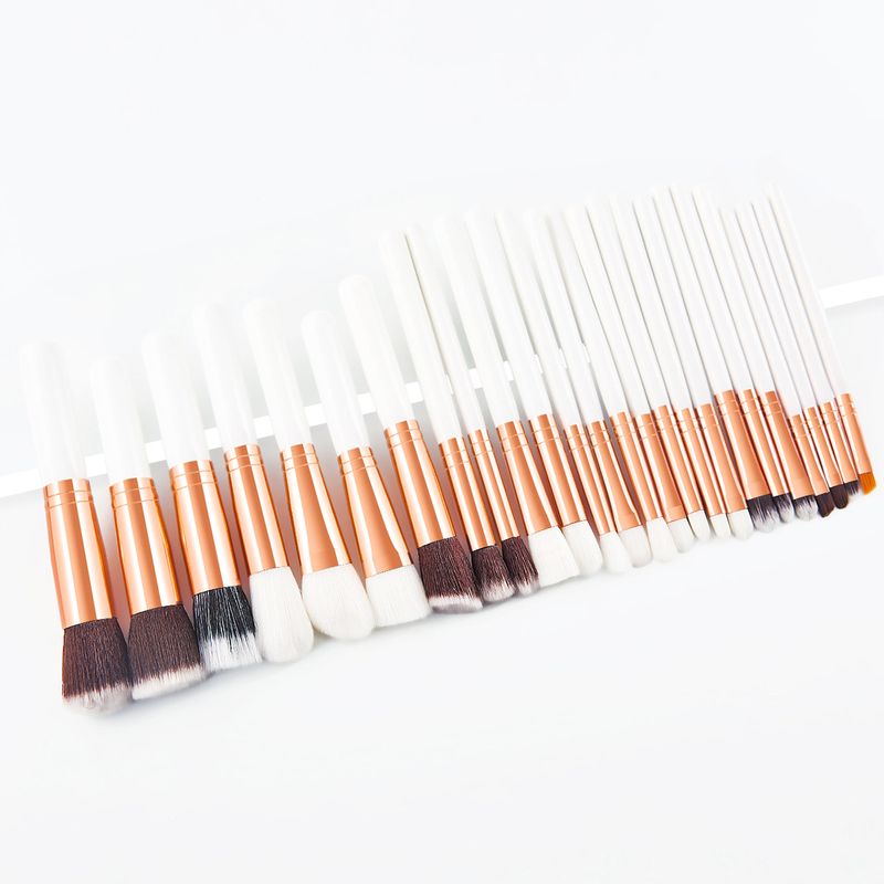 Set di 25 pennelli per trucco portatili di qualità bianca_voghion.com