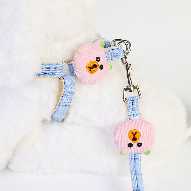 Set di imbracature per cani e gatti, a forma di simpatico cartone animato e orso, universali, anti-fuga, per esterni_voghion.com