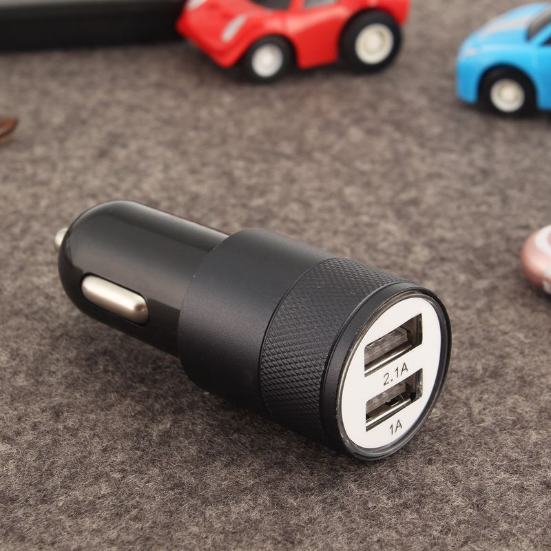 Small Steel Cannon Metal Dual USB Aluminum Alloy Charging 2.1A Tablet Smartphone Car Charger_voghion.com