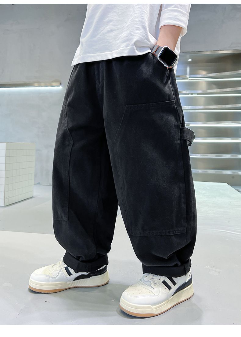 Barnkläder, vår och 2024 ny stil, barnbyxor i mellanstorlek för pojkar, trendiga_voghion.com