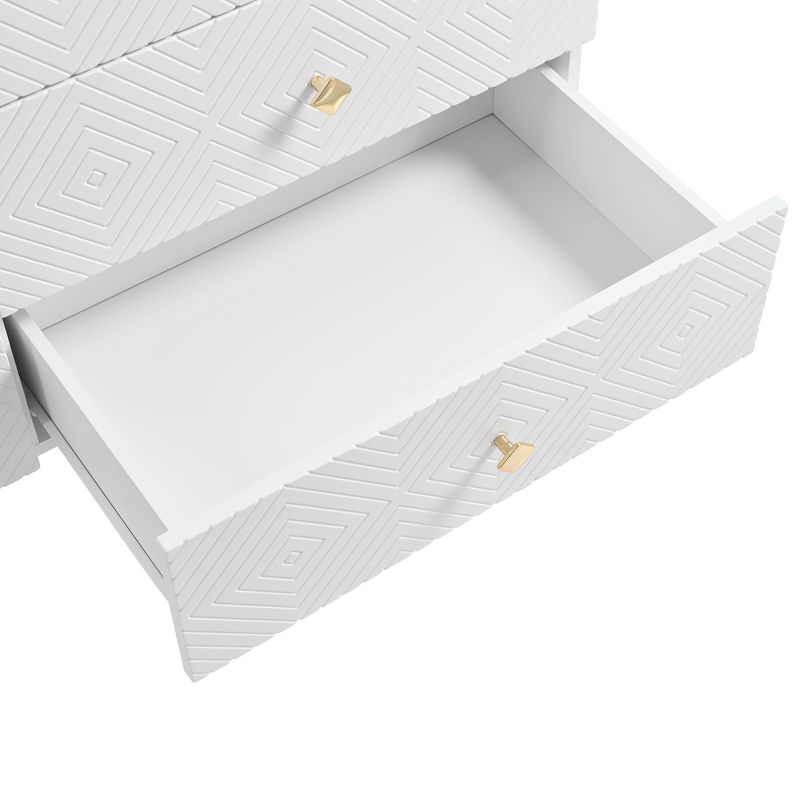 Commode moderne à 6 tiroirs – 120 x 40 x 80 cm – Coffre de rangement pour chambre et salon_voghion.com