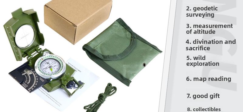 English K4074 High Precision Professional Outdoor Multi-Function Accurate Geological Compass Tactical North Finder_voghion.com