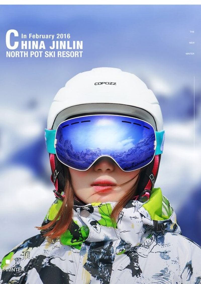 COPOZZ Brand Professional Dublu Strat Lentilă Anti-ceață UV400 Ochelari de schi Big Ski Snowboard Bărbați Femei Ochelari de zăpadă_voghion.com
