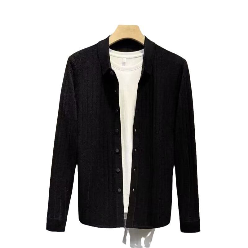 Pánské oblečení 2024 podzimní a zimní trendy pánská nová pánská ležérní bunda teplý svetr svetr_voghion.com