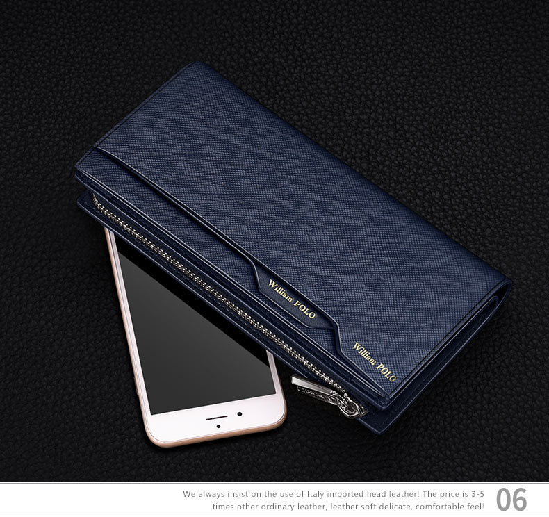 Emperor Paul Long Headcoat - Cartera de piel de vacuno de gran capacidad para hombre_voghion.com