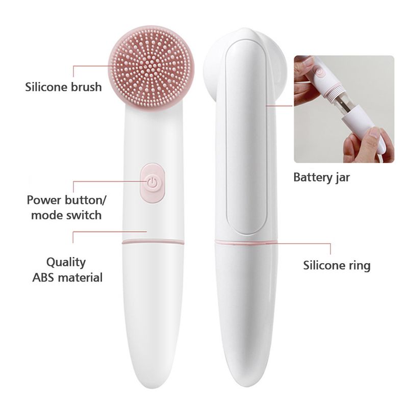 Novo 2-em-1 silicone limpeza facial dos poros e beleza limpador elétrico ultrassônico_voghion.com