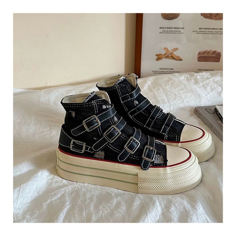 Sneakers da donna spesse con suola morbida e design Nicole, autunno e inverno 2025, comode e leggere._voghion.com