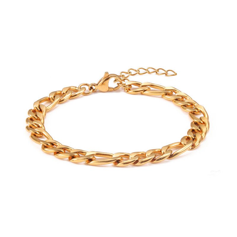 Braccialetto minimalista multistrato a catena da donna in acciaio al titanio con onda d'acqua, stile bohémien, all'ingrosso_voghion.com