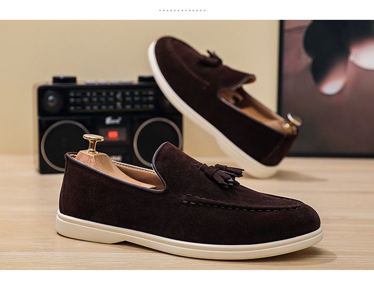 2025 New Casual Loafers For Men British Style Slip-On Moccasins Breathable Comfortable Versatile Soft Sole_voghion.com