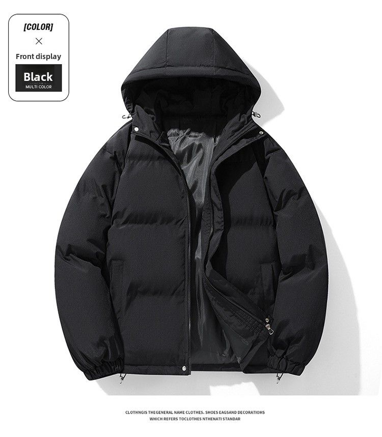 Doudoune d'hiver ample grande taille pour homme, nouvelle collection, coupe ample, en coton, rembourrée, à capuche_voghion.com