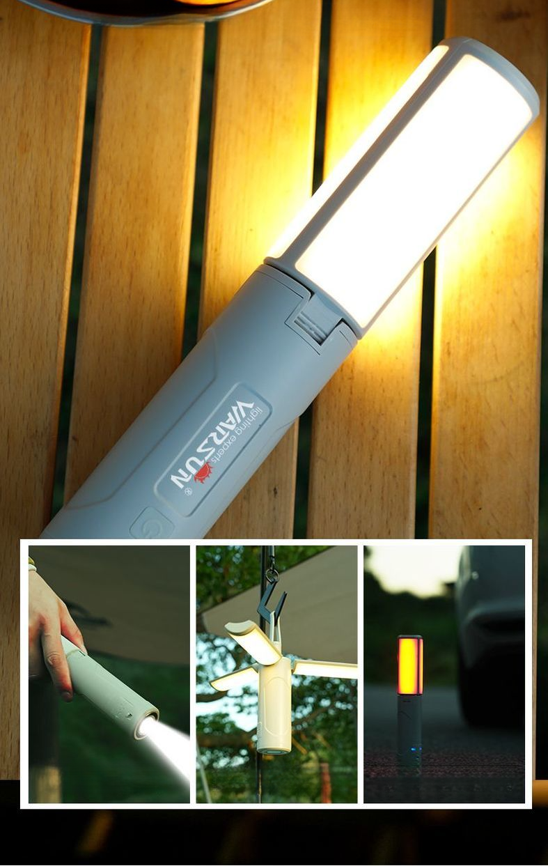 Wolsen Outdoor Magnetic Camping Lantern Multifunctional Portable Long Battery Life Desk Lamp Strong Light Flashlight_voghion.com