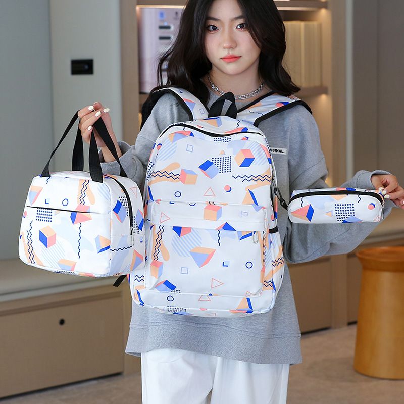 Backpack 3-in-1 Backpack Backpack Lunch Box Bag Pen Bag Three-piece Bag_voghion.com