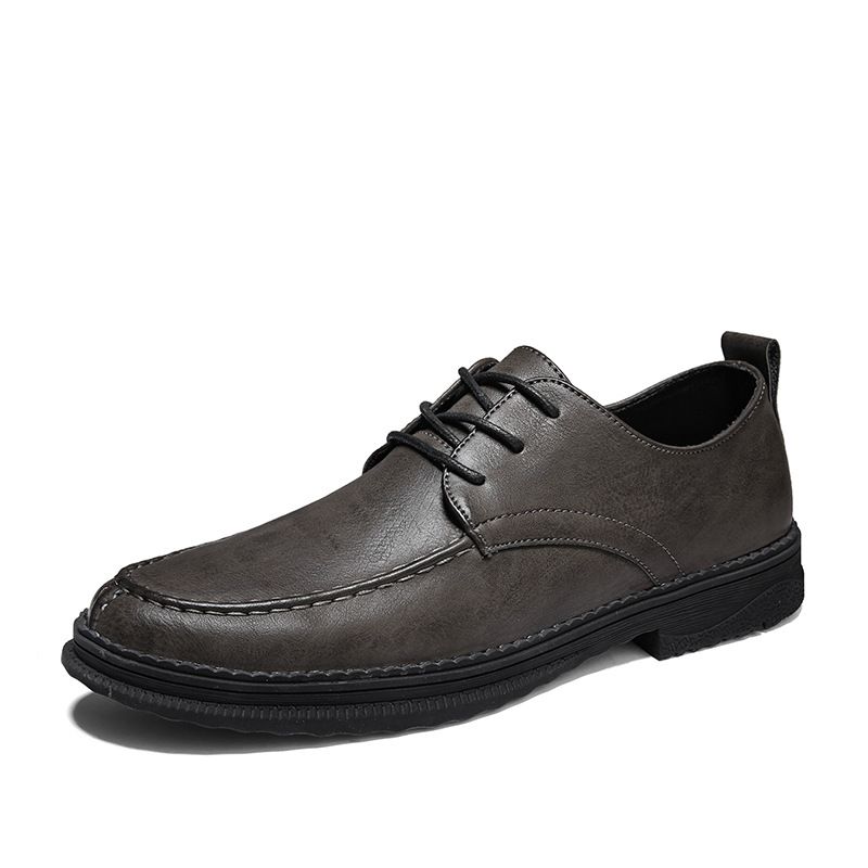 Adatto a tutte le stagioni H2007 Scarpe da uomo alla moda in pelle con lacci basse, casual e da lavoro all'aperto_voghion.com