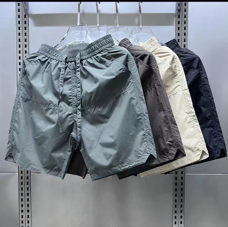 Men's Clothing Summer Breathable Thin Sports Quick Drying Shorts Men's Solid Color Mesh Casual Shorts Loose Outer Wear Beach Pants_voghion.com
