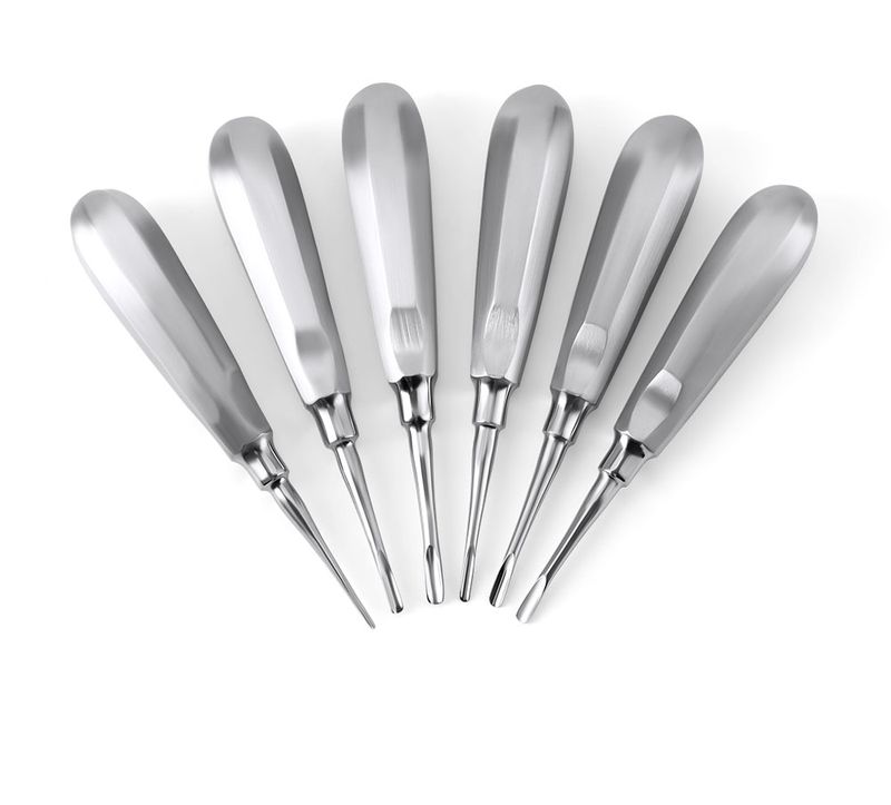6 stuks/set roestvrijstalen tandheelkundige rechte gebogen wortellift tandheelkunde chirurgische schroevendraaier laboratoriumgereedschappen instrumentenset_voghion.com