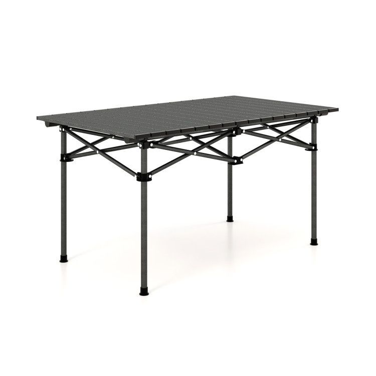 Aluminum Camping Table For 4-6 People With Carry Bag_voghion.com