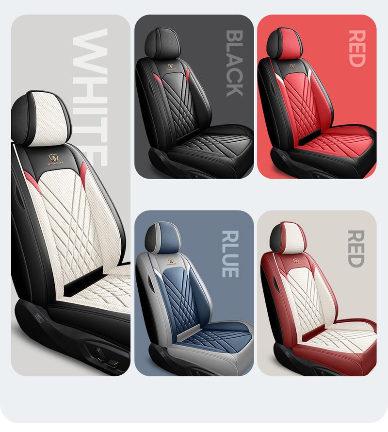 Set completo di coprisedili per auto in stile business a 5 posti, in pelle PU impermeabile di alta qualità, universali, adatti per la maggior parte di auto, camion e_voghion.com