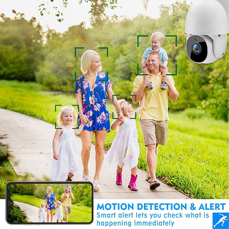 Tuya QX45 1080P Full HD IP65 Waterproof 2.4G Wireless IP Camera, Support Motion Detection & Two-way Audio & Night Vision & TF Card, EU Plug_voghion.com