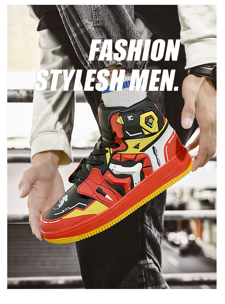 A j No. 1 Machine Co-Branding Limited Edition A j1 High-Top-Sneakers Marke Herrenschuhe Animation EVA Mecha Sports Mandarin Duck Trendschuhe_voghion.com