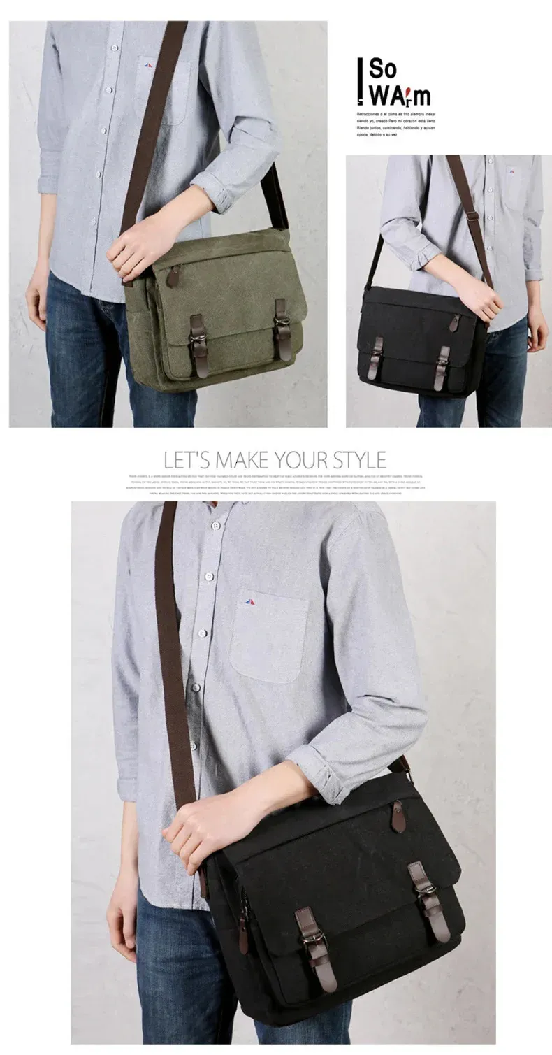 Messenger Bag Herren Business Tragbare Schulter Canvas Crossbody Pack Retro Casual Büro Satchel Reisetaschen Kit Vintage_voghion.com
