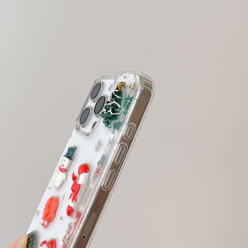 Epoxy Santa Weihnachtsbaum für iPhone 17 Pro Max Apple 16 Handyhülle 15 Uhr neues Modell_voghion.com